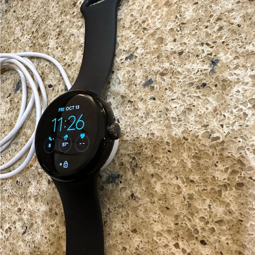 Google Pixel Watch 41mm Matte Black Stainless Steel Case